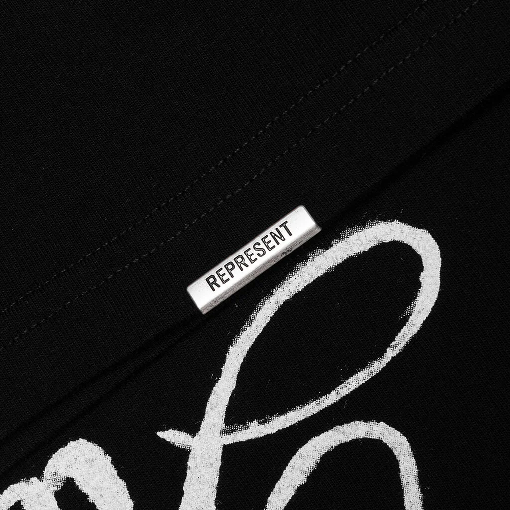 Grand Vintage Hand Drawn T-Shirt - Jet Black - Image 5