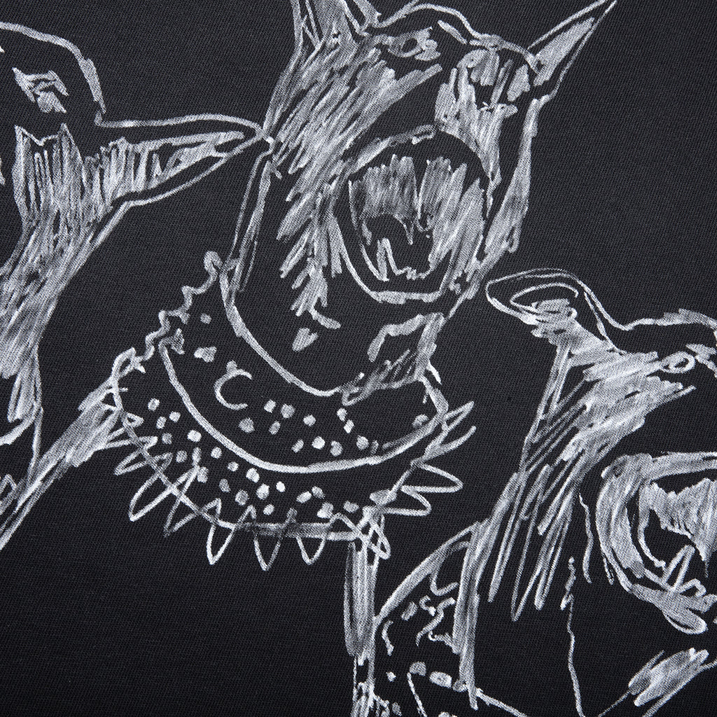Hand Drawn Thoroughbred Dogs T-Shirt - Aged Black - Image 4
