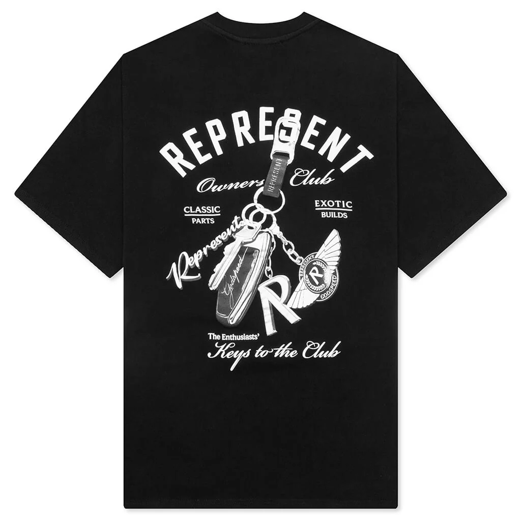 Keys to the Club T-Shirt - Jet Black - Image 2