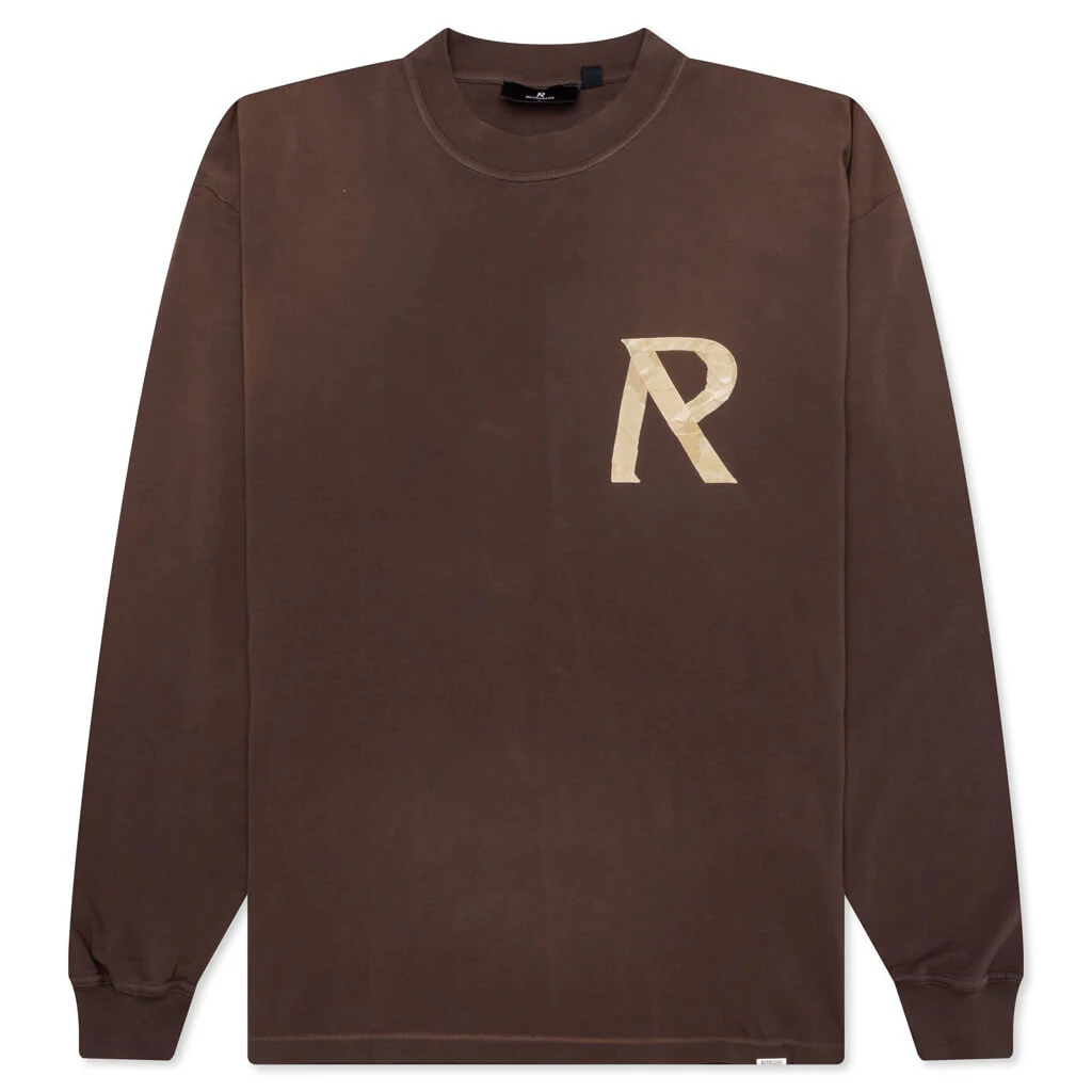 Masking Tape Initial L/S T-Shirt - Cedar