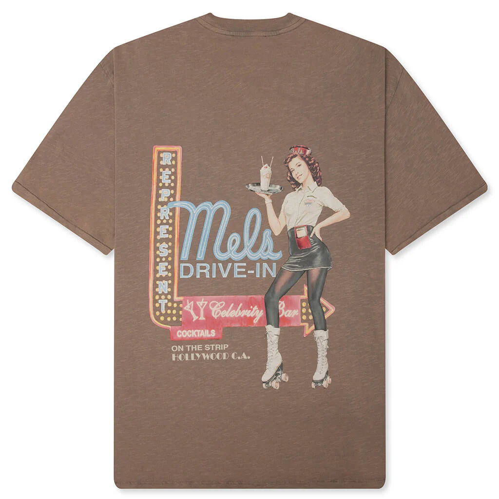 Represent x Mel's Diner T-Shirt - Dusty Brown - Image 2