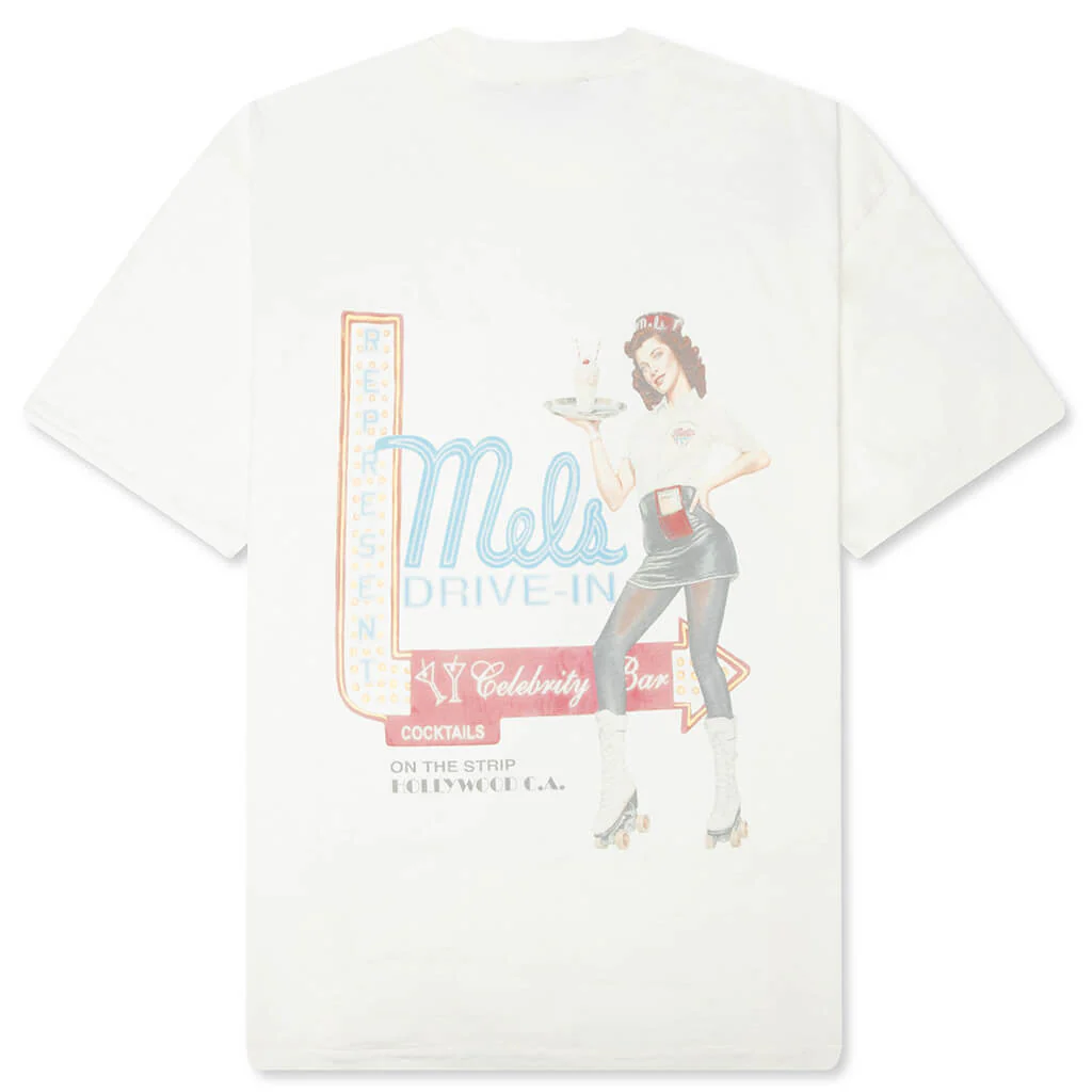 Represent x Mel's Diner T-Shirt - Flat White - Image 2