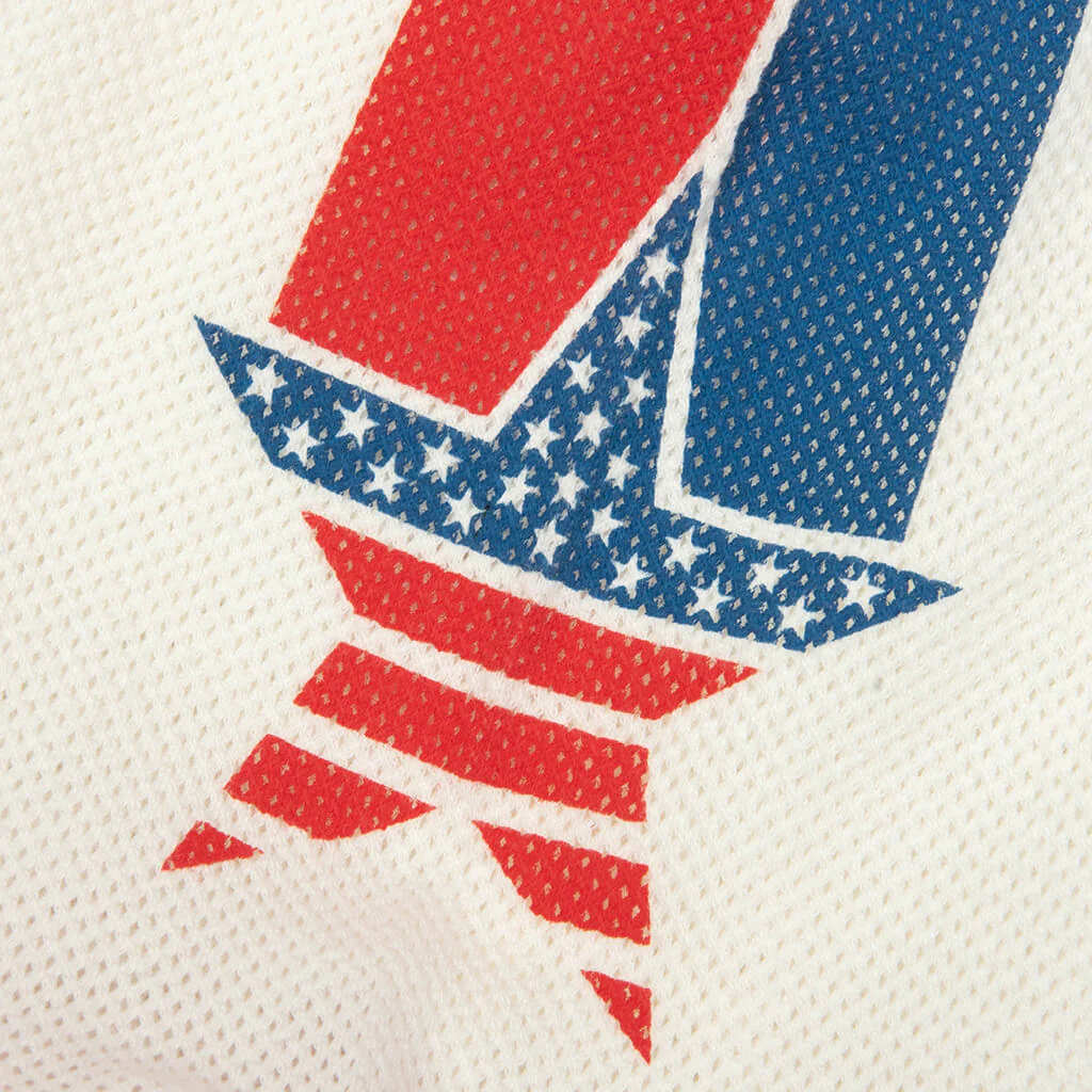Mesh Pegasus Long Sleeve T-Shirt - Flat White - Image 5