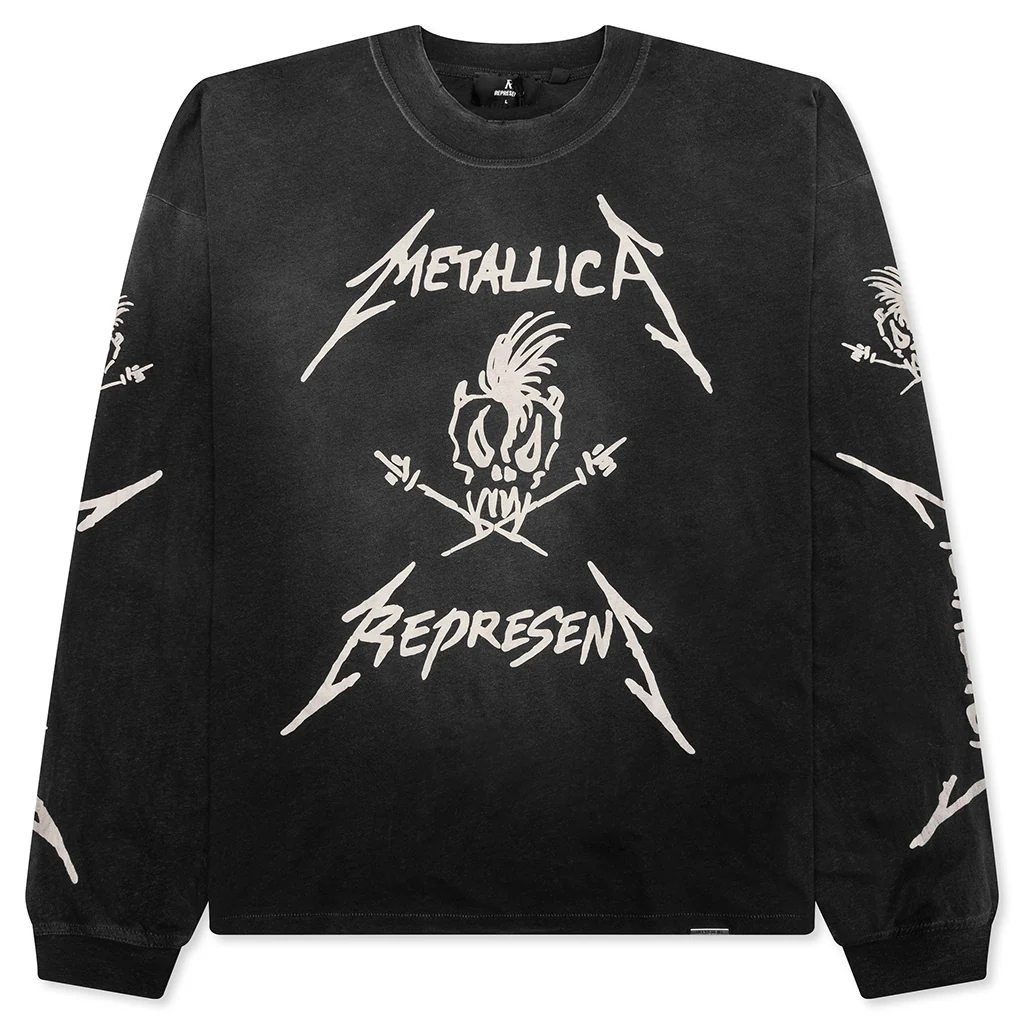 Metallica Garage Inc L/S T-Shirt - Stained Black