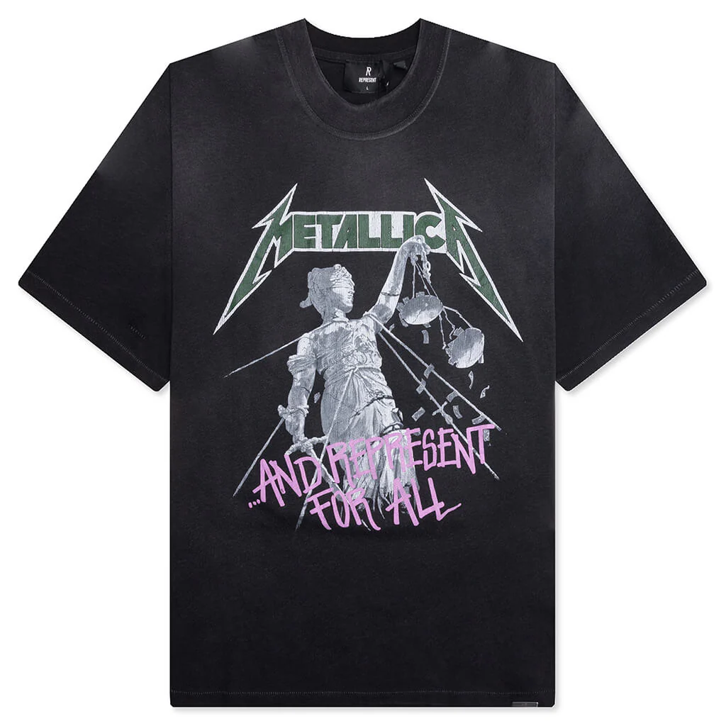 Metallica Justice S/S T-Shirt - Stained Black