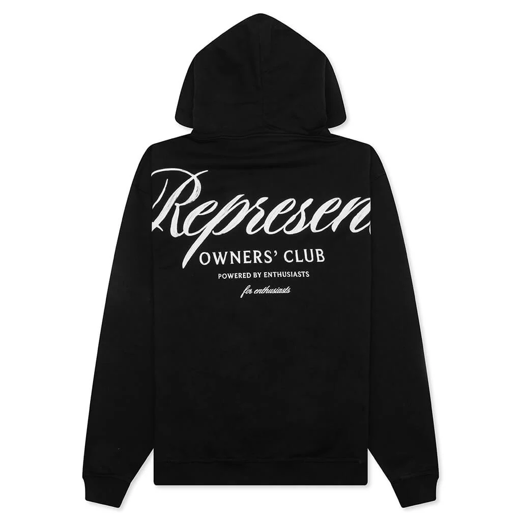 Owners Club Script Hoodie - Black - Image 2