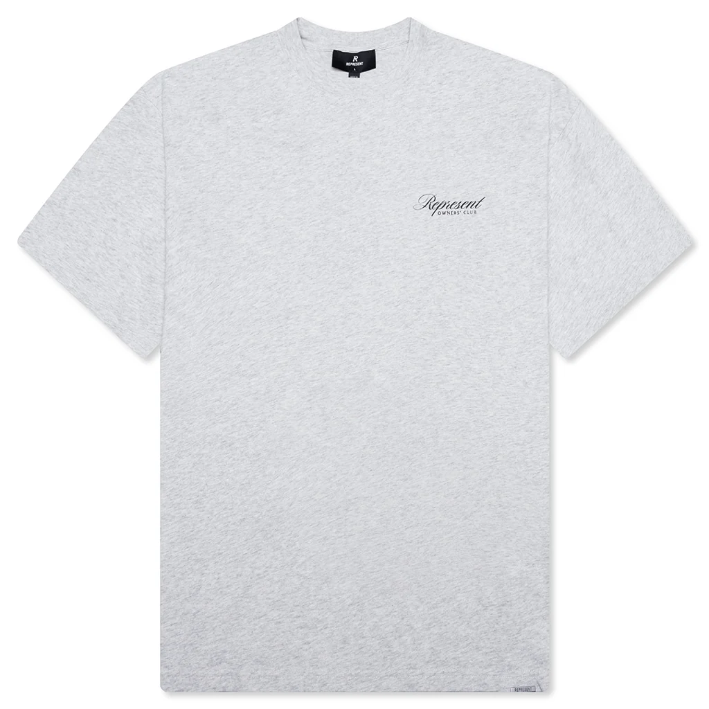 Owners Club Script T-Shirt - Cream Marl