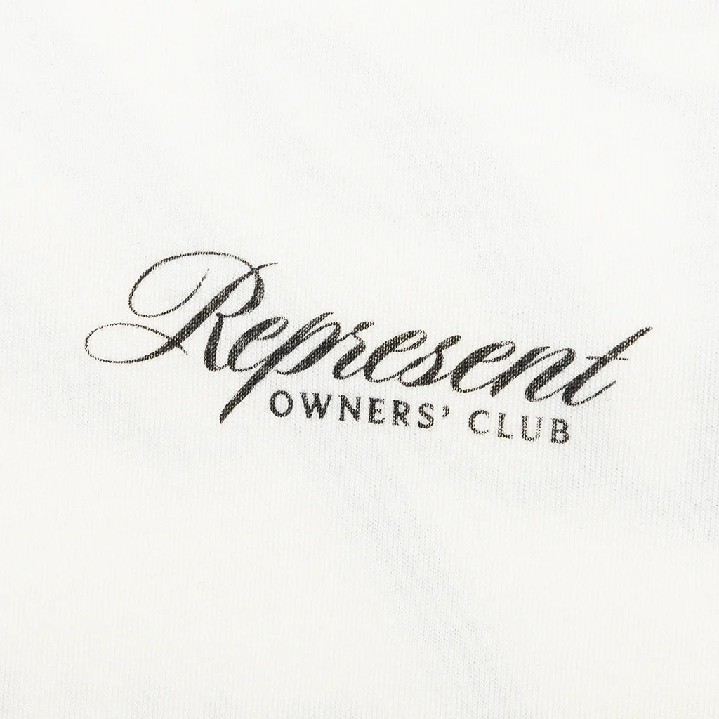 Owners Club Script T-Shirt - Flat White - Image 4