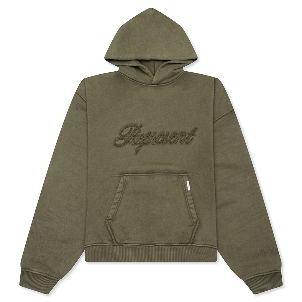 Rep Reverse Applique Hoodie - Vintage Khaki