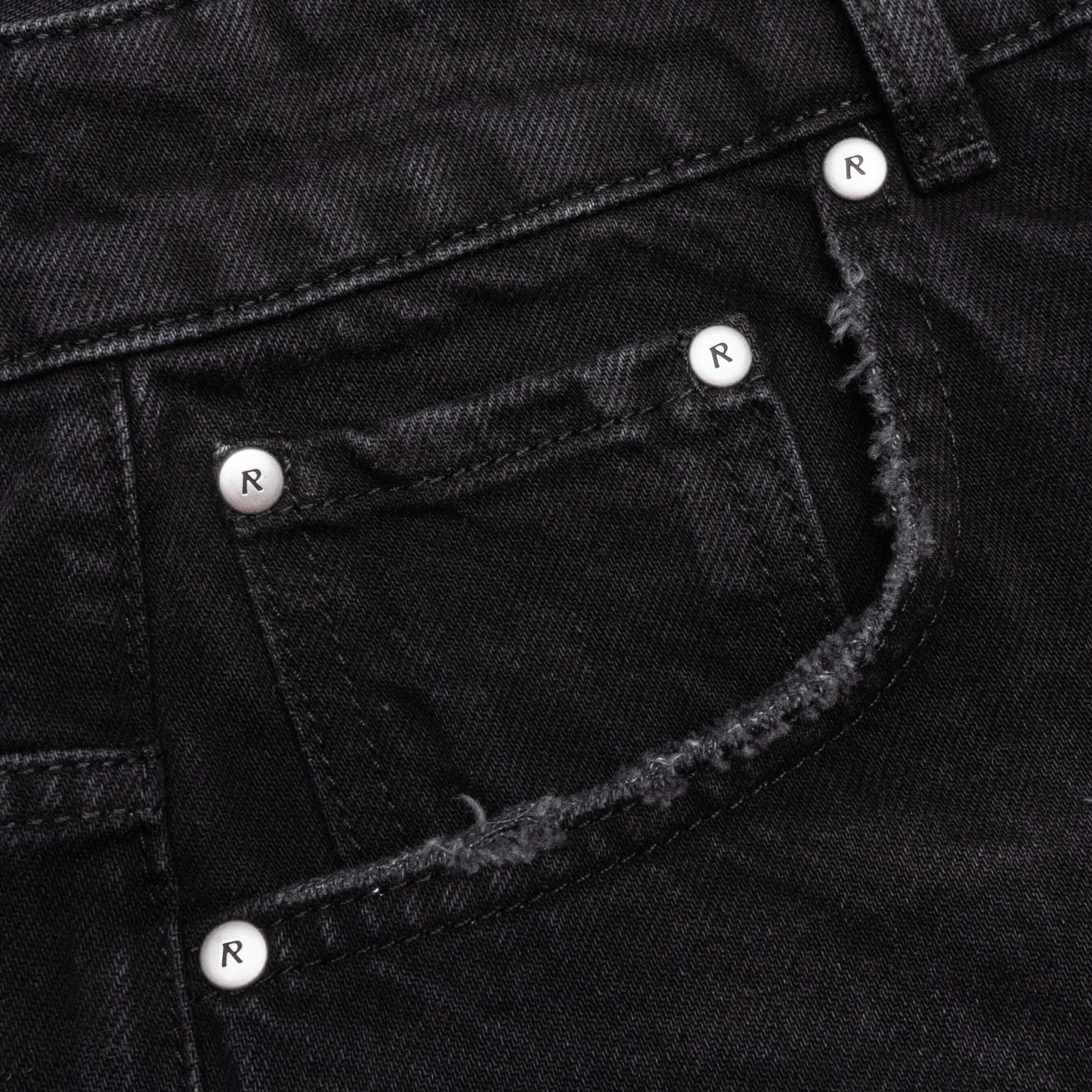 Tailored Denim Shorts - Black - Image 3
