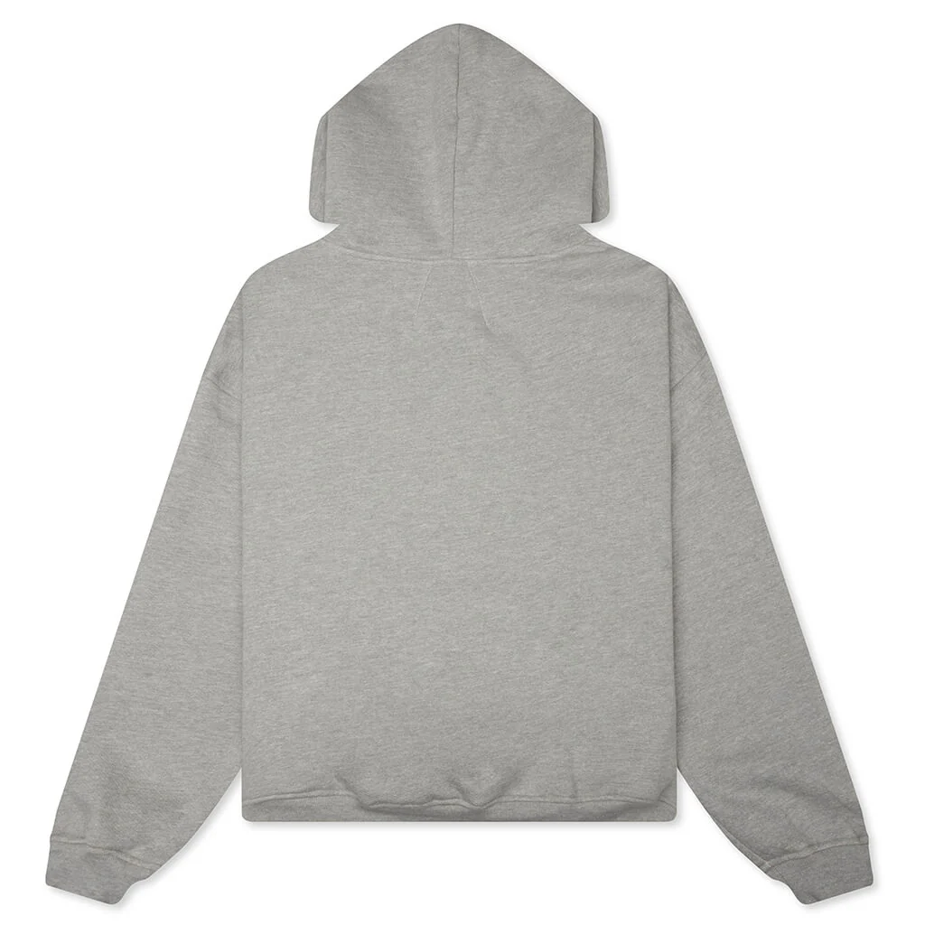 Rhude Athletic Hoodie - Heather Grey/White - Image 2