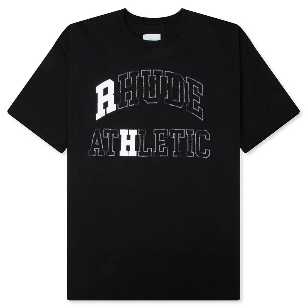 Rhude Athletic Tee - Vintage Black/White