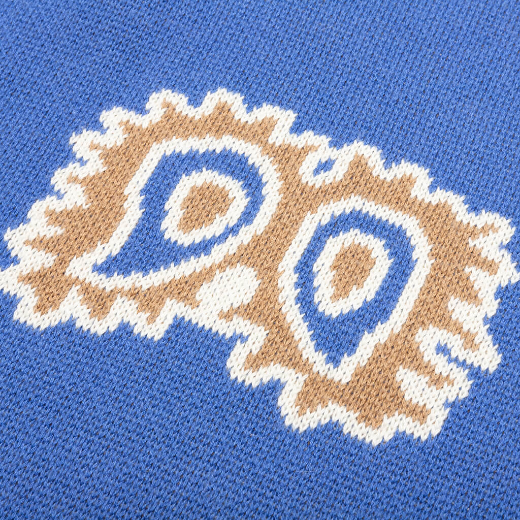 Bandana Knit Crewneck - Light Blue - Image 5