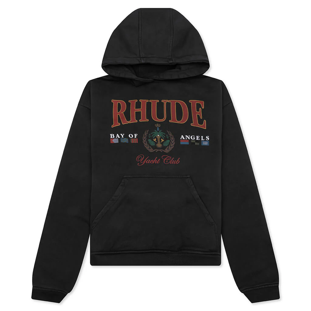 Bay of Angels Yacht Hoodie - Vintage Black