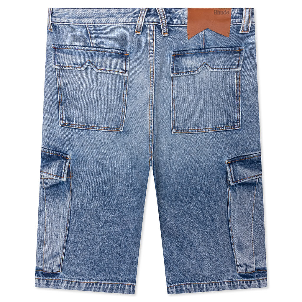 Cargo Denim Baggy Short - Bay Indigo - Image 2