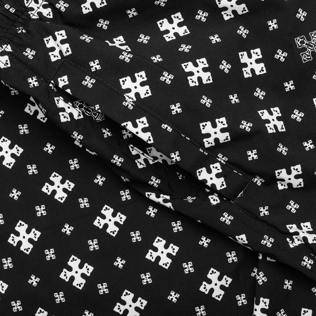 Cross Bandana Swim Short - Black/White - Image 3