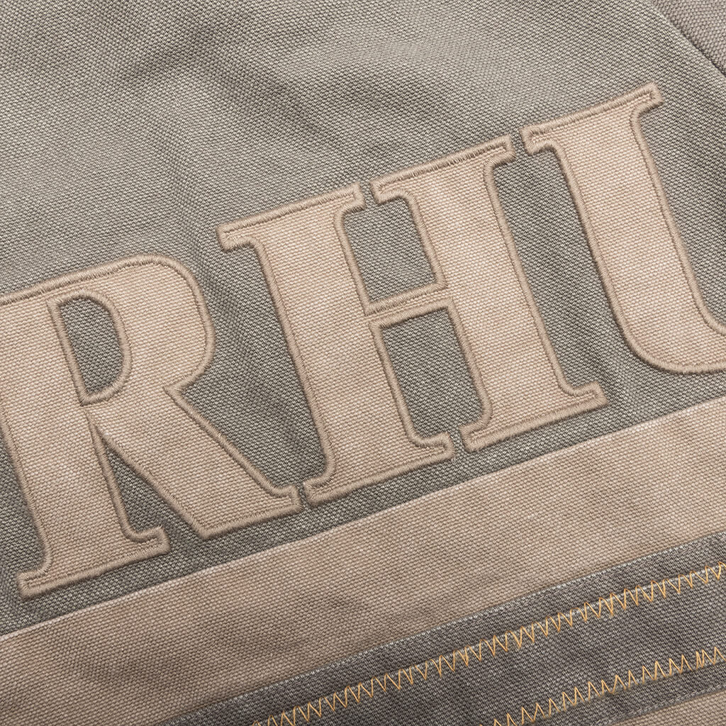 Rhude Emb. Canvas Logo Short - Olive/Tan - Image 4