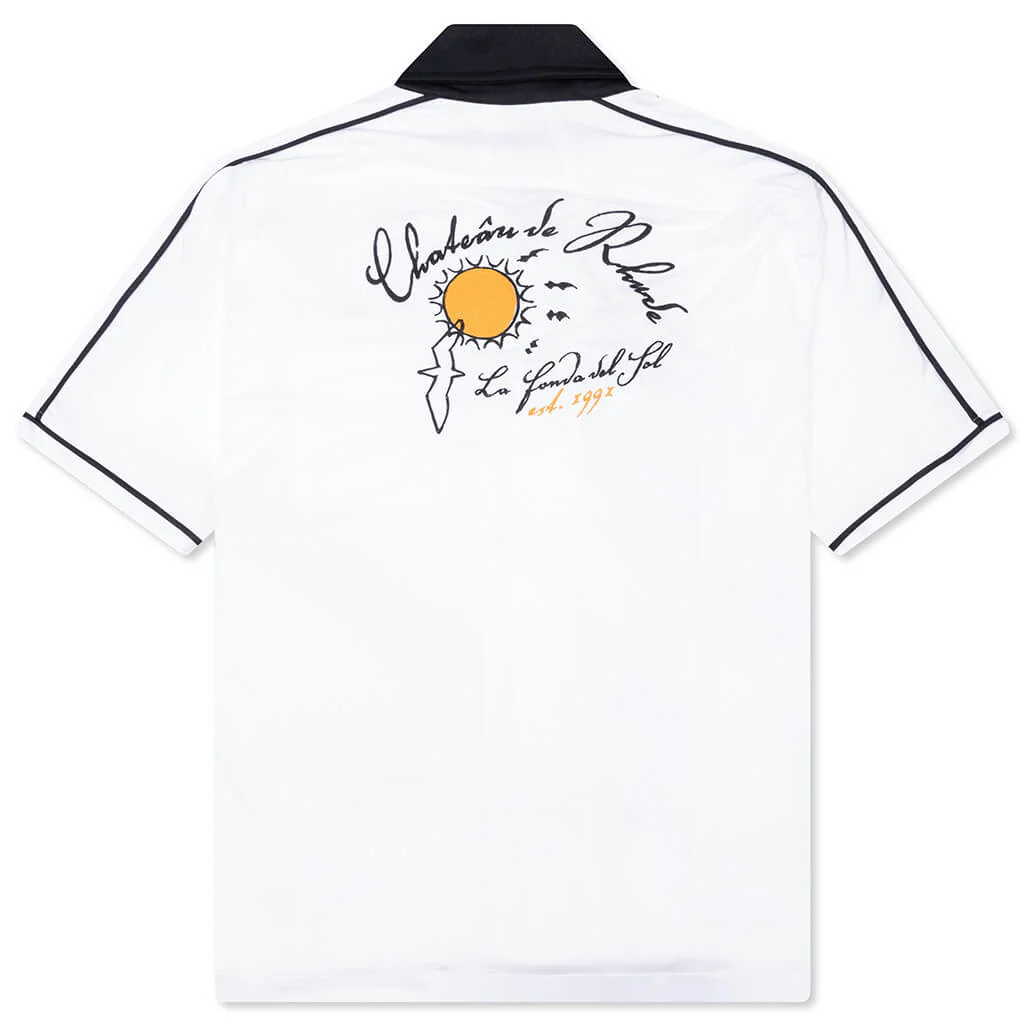 Fonda Del Sol Bowling Shirt - White/Black/Yellow - Image 2