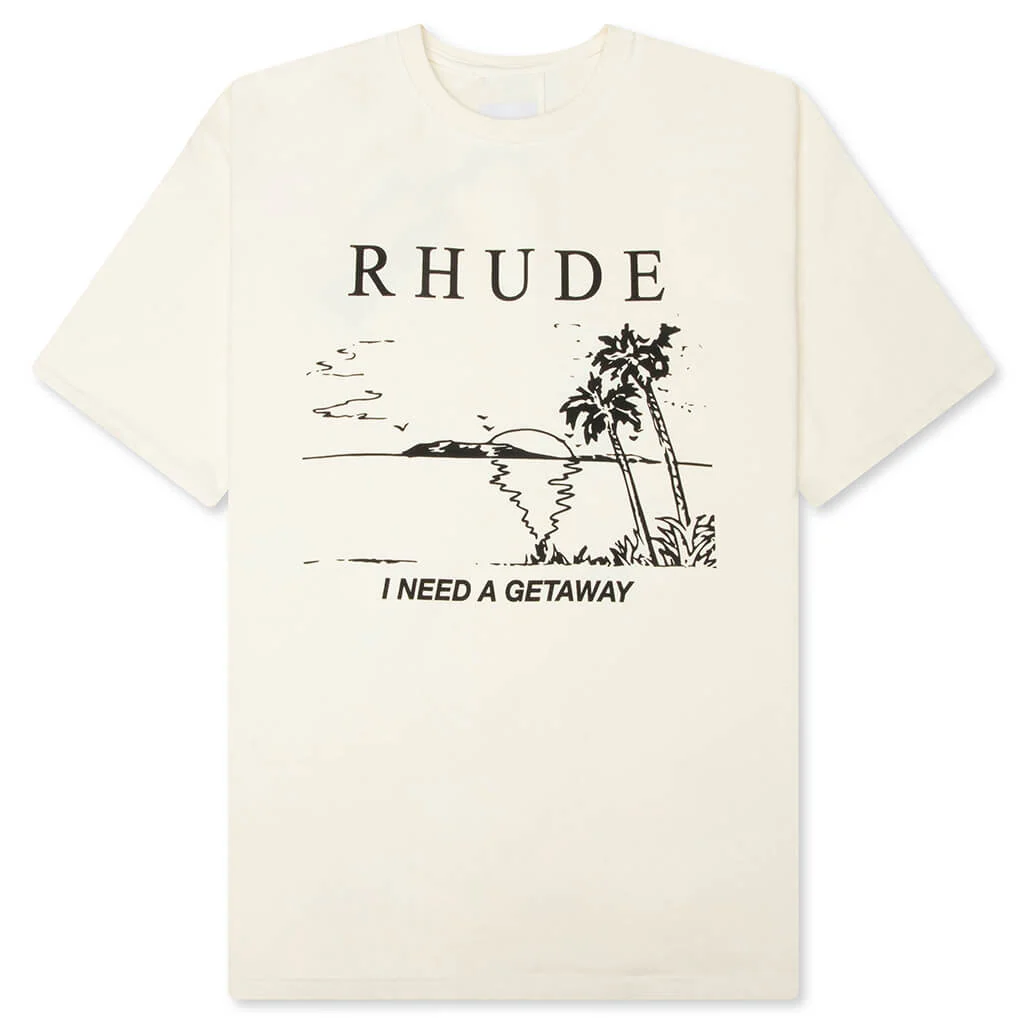 I Need A Getaway Tee - Vintage White/Black
