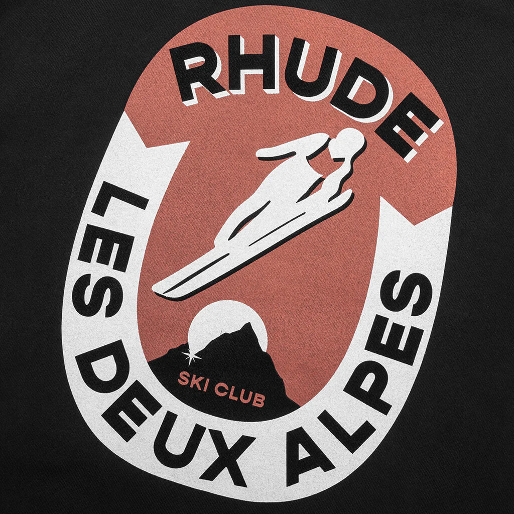 Les Deux Alpes Tee - Vintage Black - Image 4