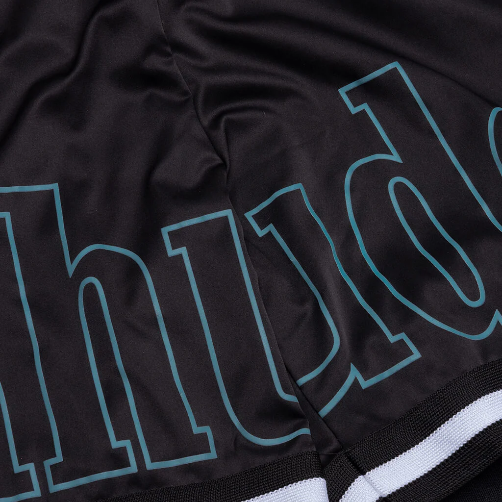 Rhude Logo Basketball Swim Shorts - Black/White - Image 4