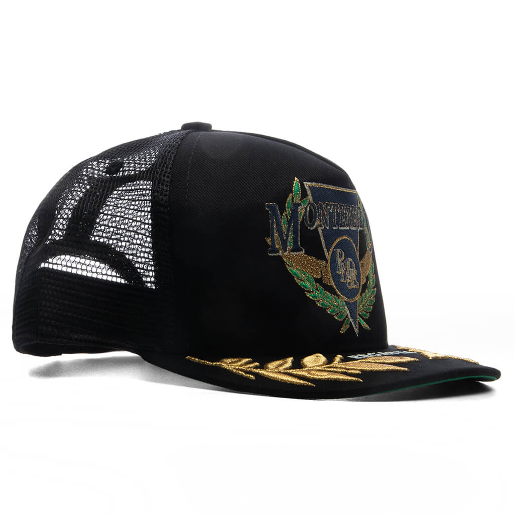 Montenegro Regatta Trucker Hat - Black/Navy/Gold - Image 3