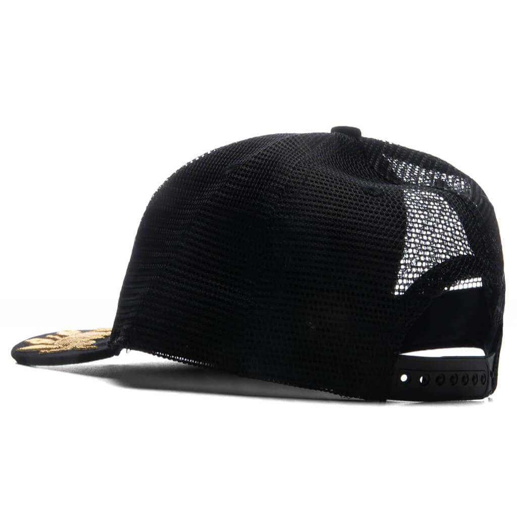 Montenegro Regatta Trucker Hat - Black/Navy/Gold - Image 4