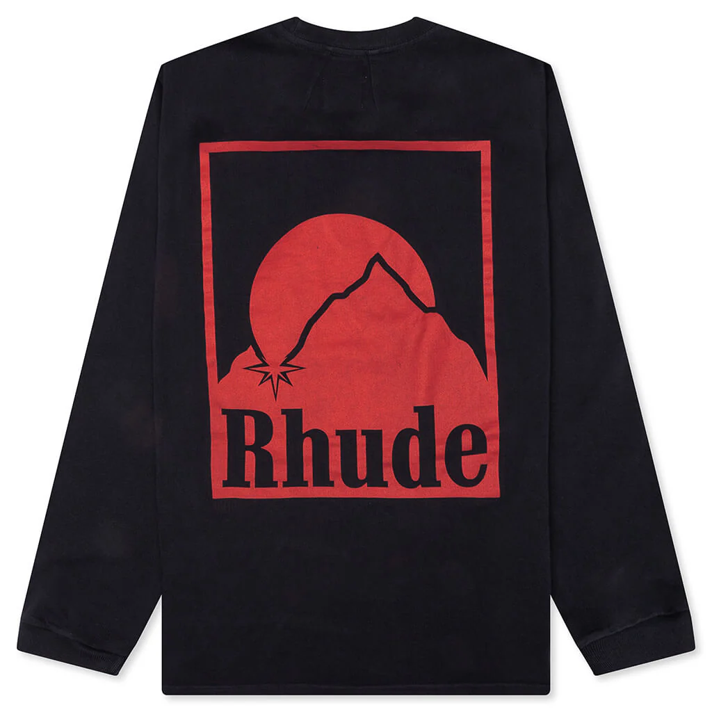 Moonlight Badge L/S Tee - Vintage Black - Image 2