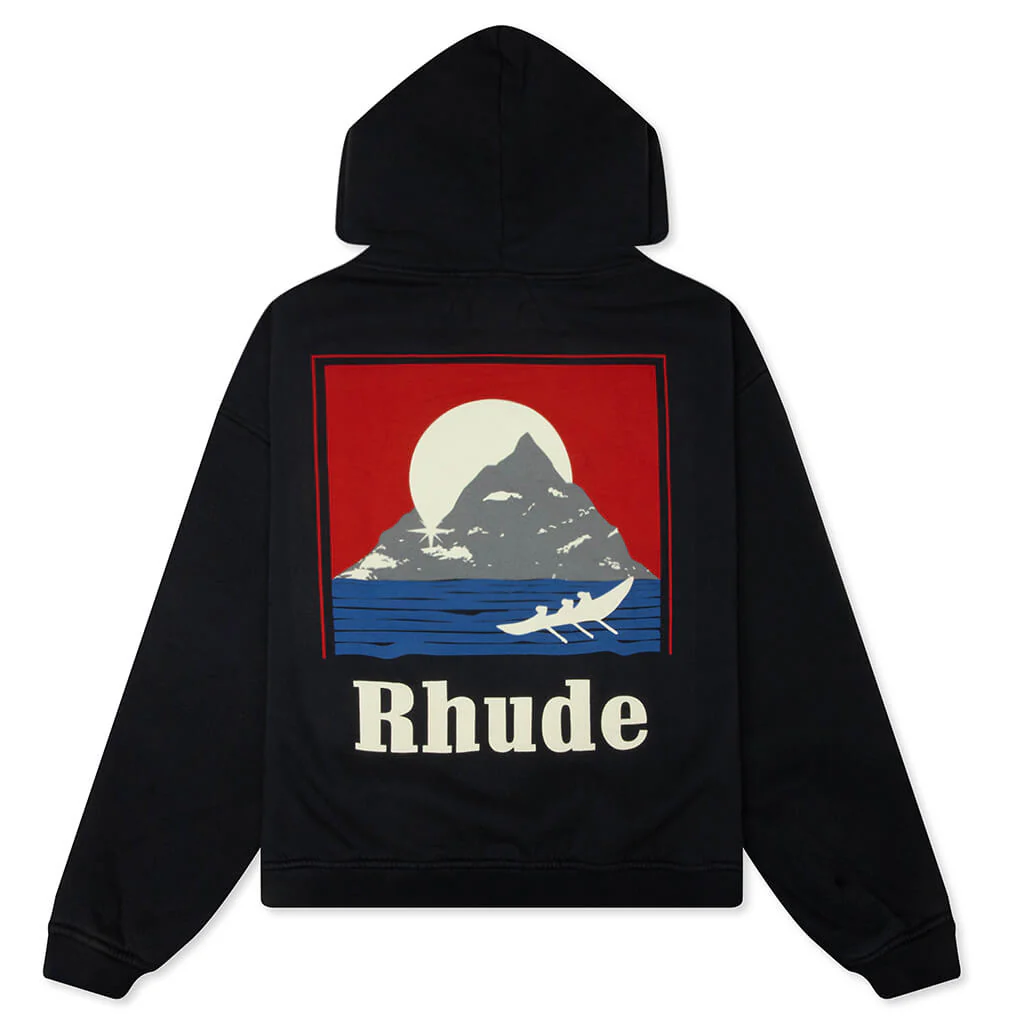 Moonlight Regatta Hoodie - Vintage Black/Red/Blue - Image 2