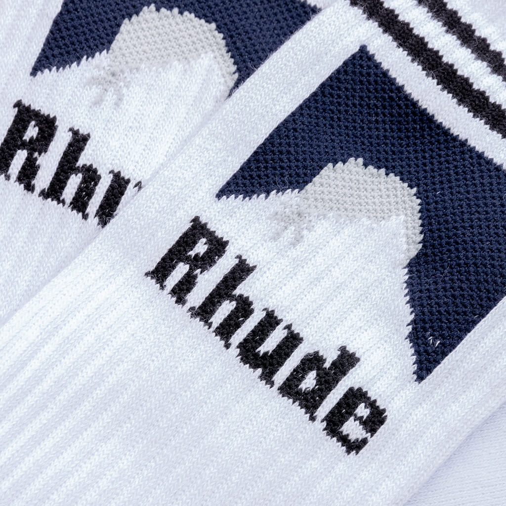Moonlight Sock - White/Navy - Image 2