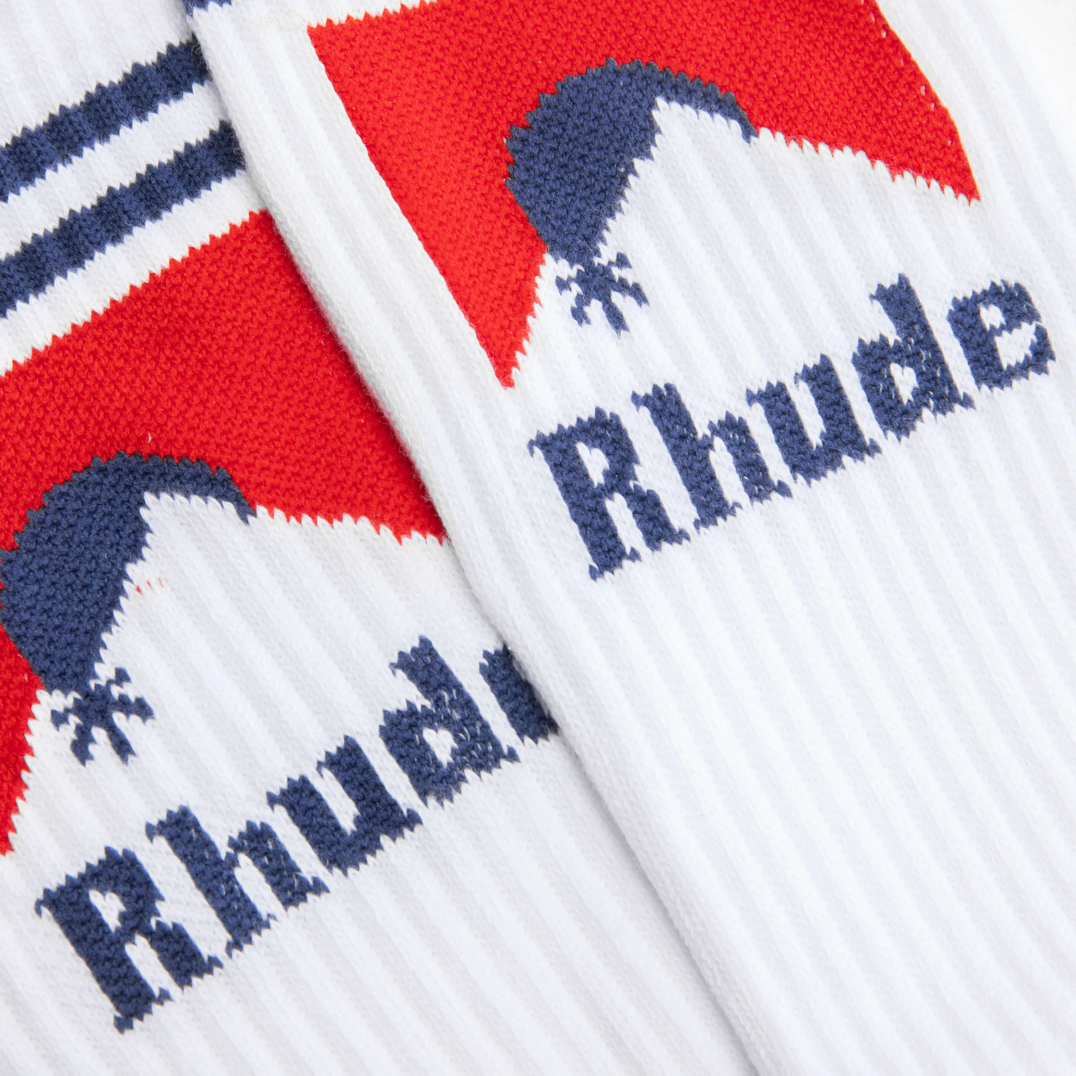 Moonlight Sock - White/Red/Blue - Image 2