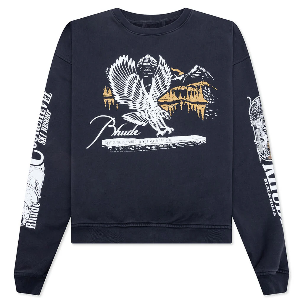 Pennant Flag Crewneck - Vintage Black