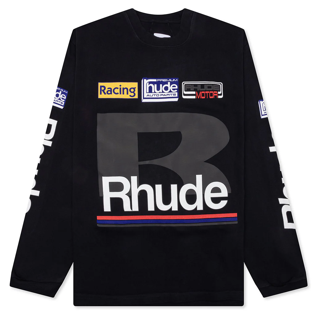 Petrol Patch L/S Tee - Vintage Black