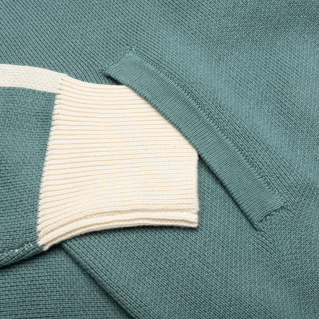 RB Knit Track Jacket - Ivory/Spa - Image 5