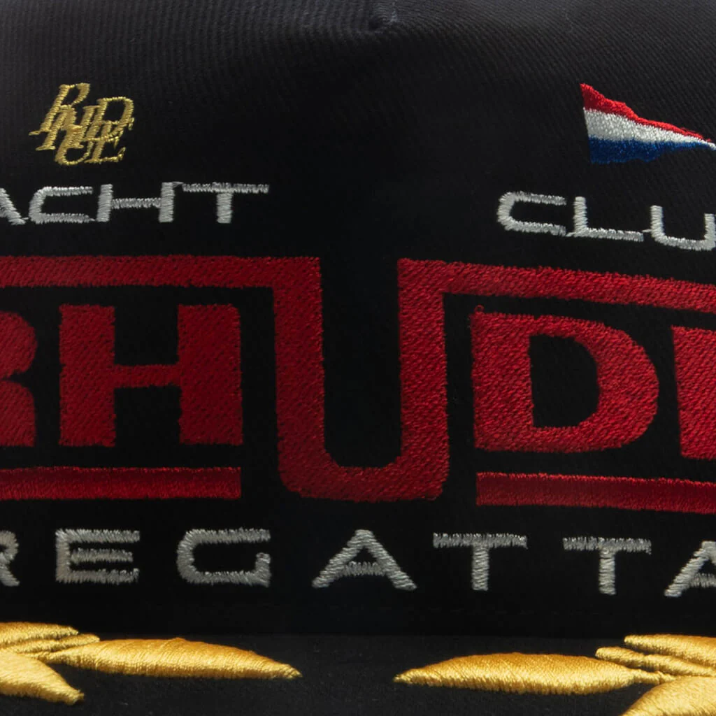 Regatta Club Hat - Black/White/Red - Image 2