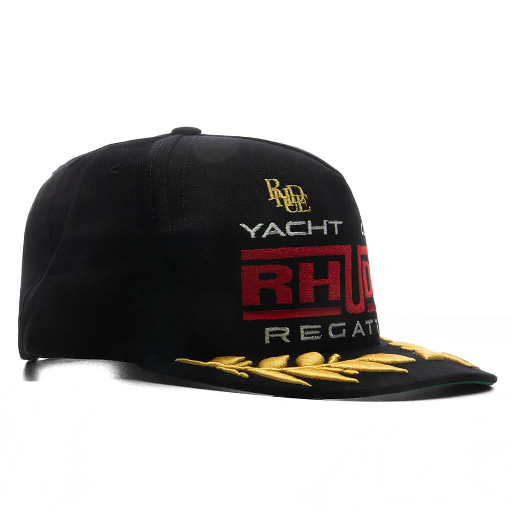Regatta Club Hat - Black/White/Red - Image 3