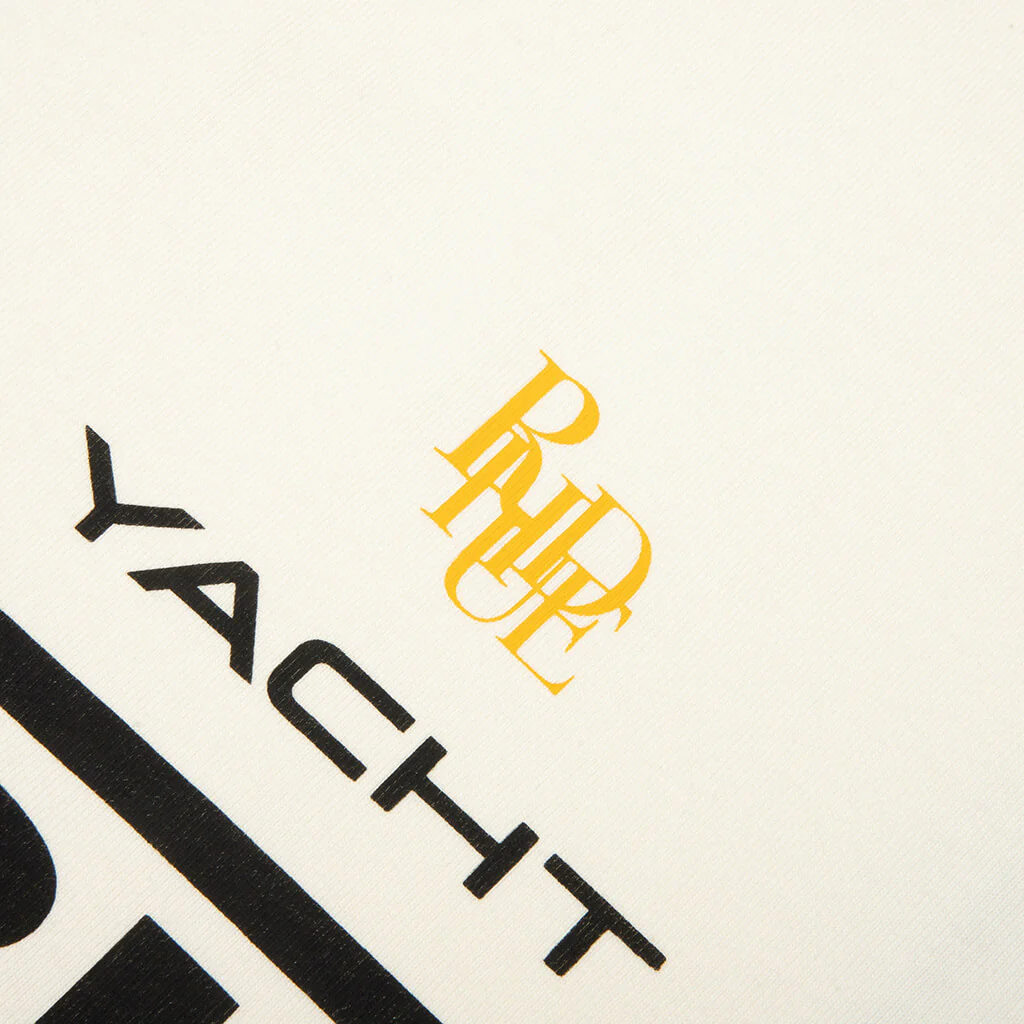 Rhude Regatta Club Tee - Vintage White/Black/Green - Image 4
