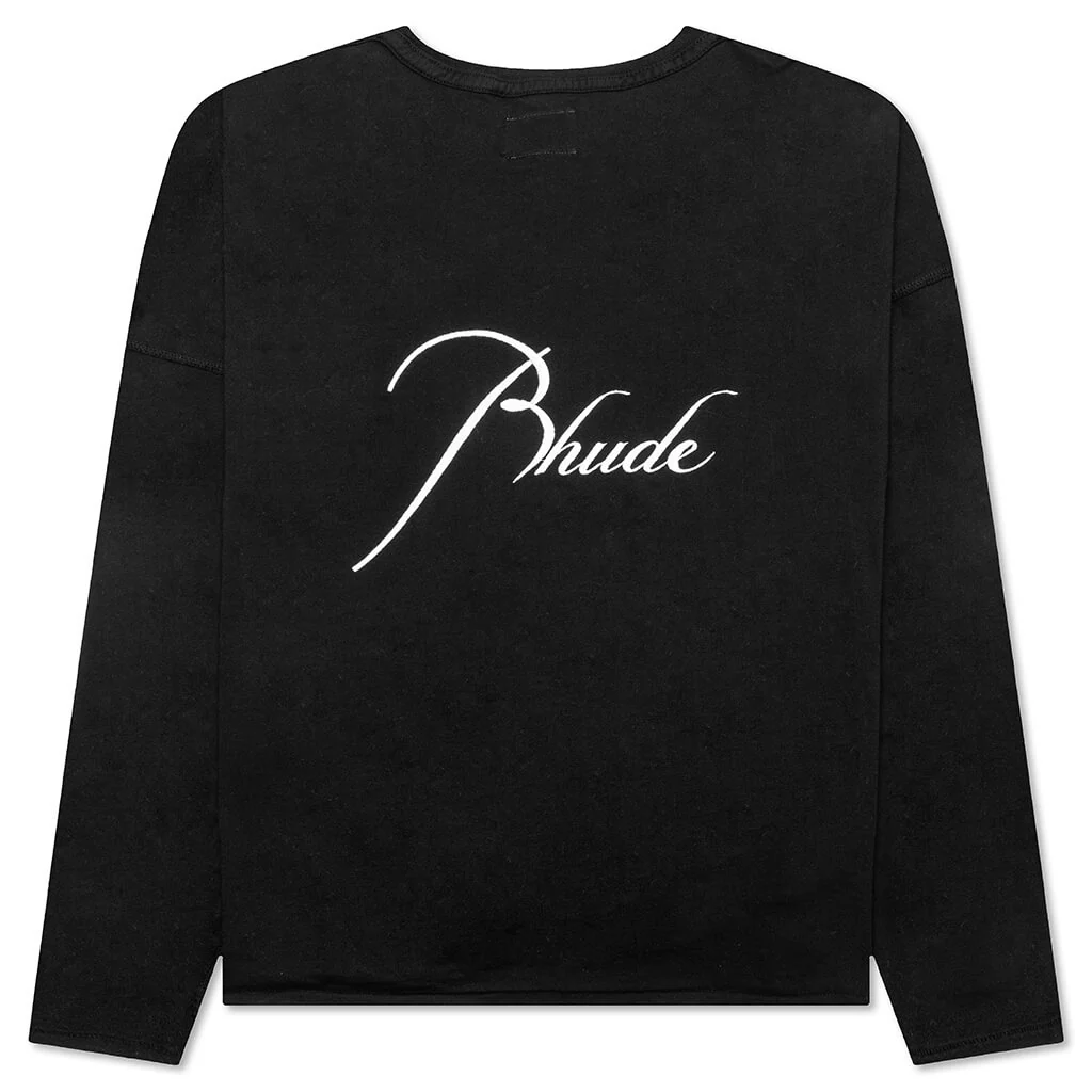 Reverse L/S Tee - Black - Image 2