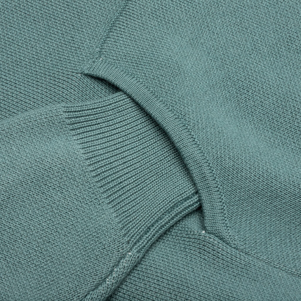 Script Logo Knit Hoodie - Ivory/Spa - Image 3