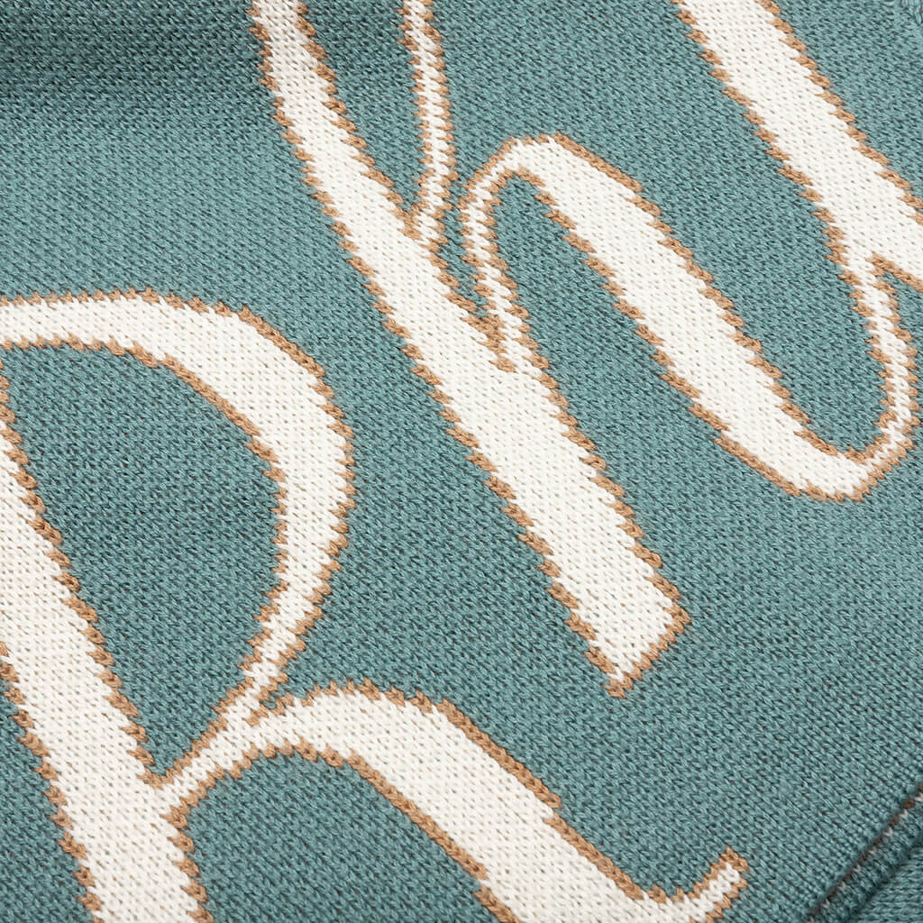 Script Logo Knit Short - Ivory/Spa - Image 5