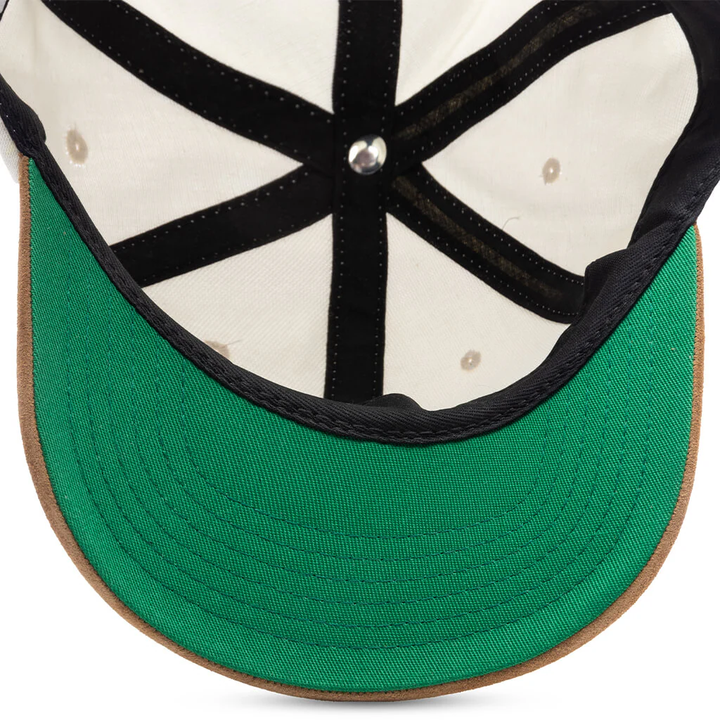 Suede Crest 6 Panel Cap - Creme/Tan - Image 5