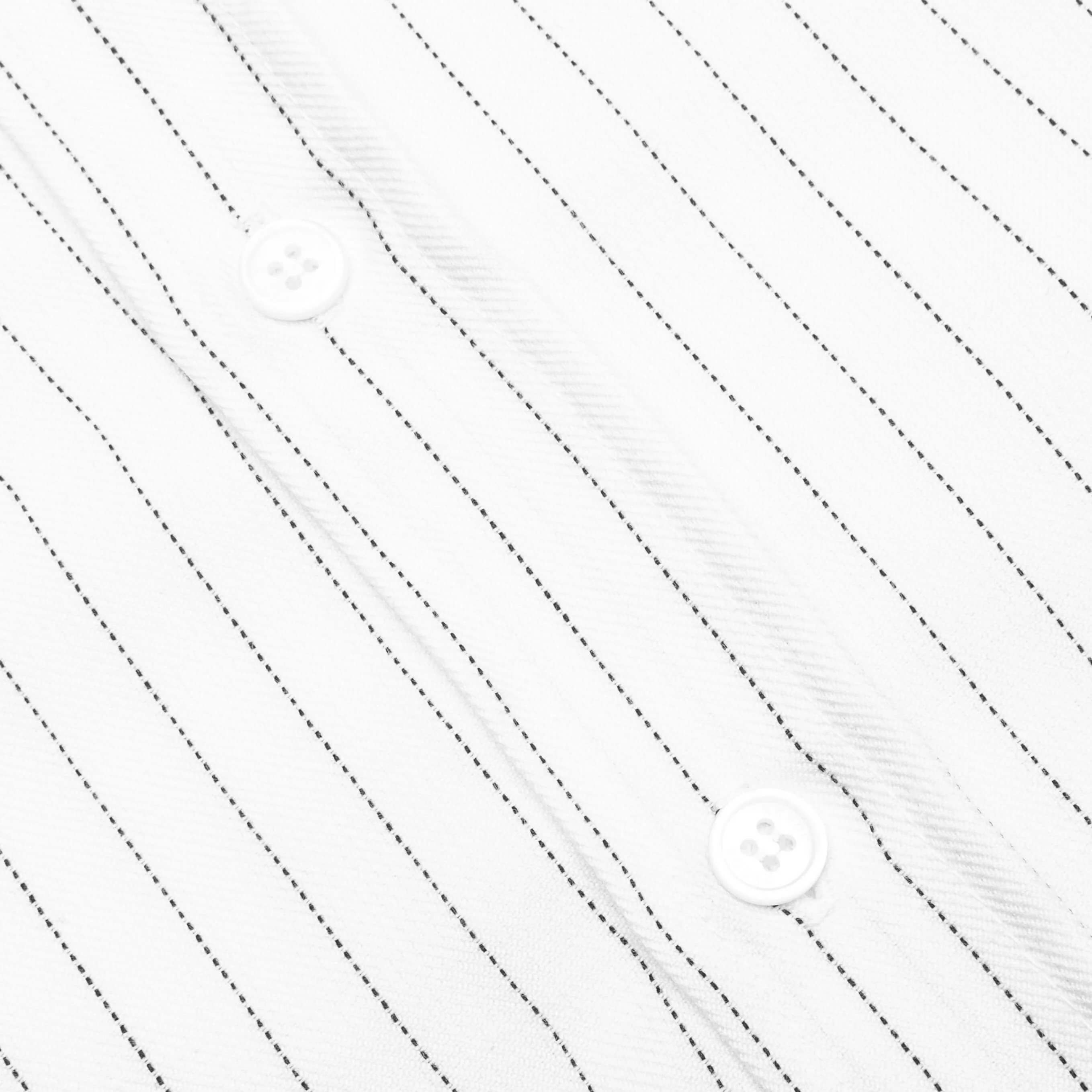 Twill Stripe Mechanic Shirt - White/Black - Image 5