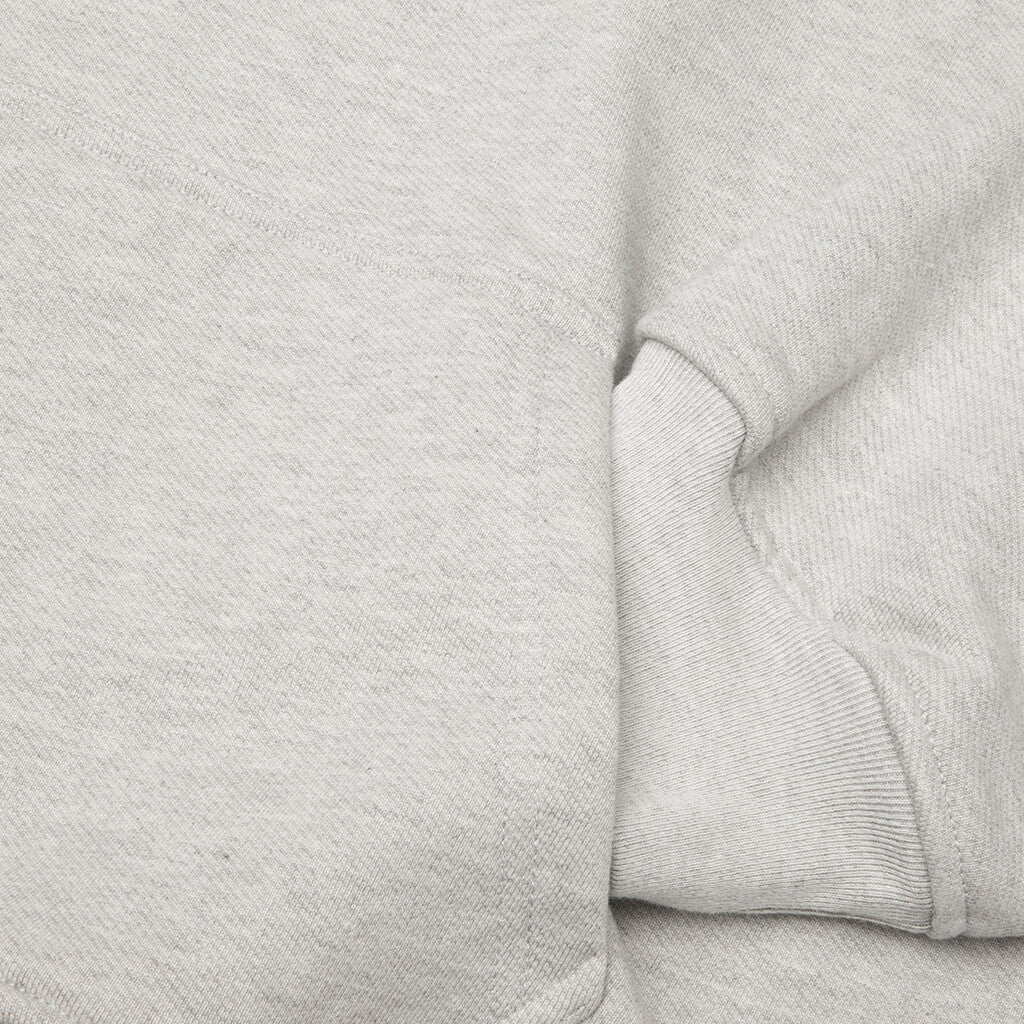 USA Flag Hoodie - Heather Grey/Black - Image 4