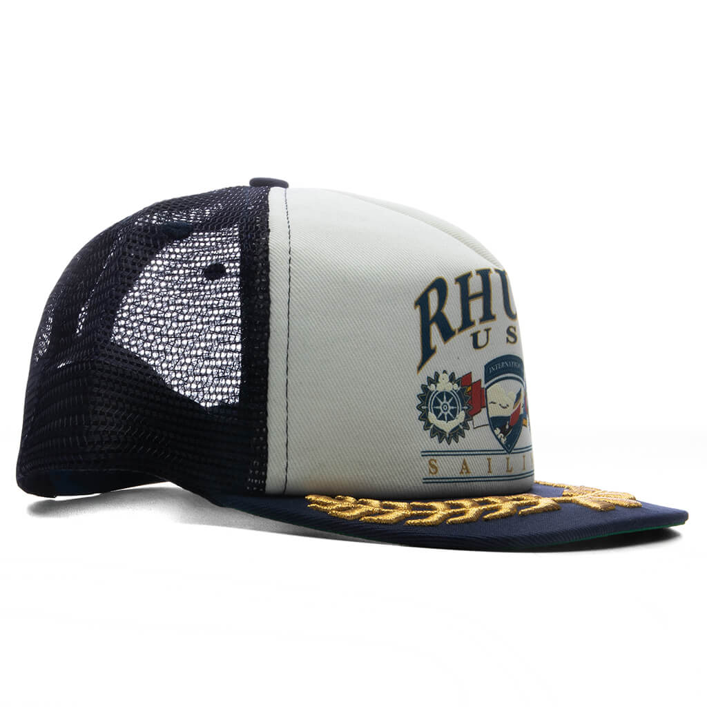 USA Sailing Icon Trucker Hat - Navy/White - Image 3