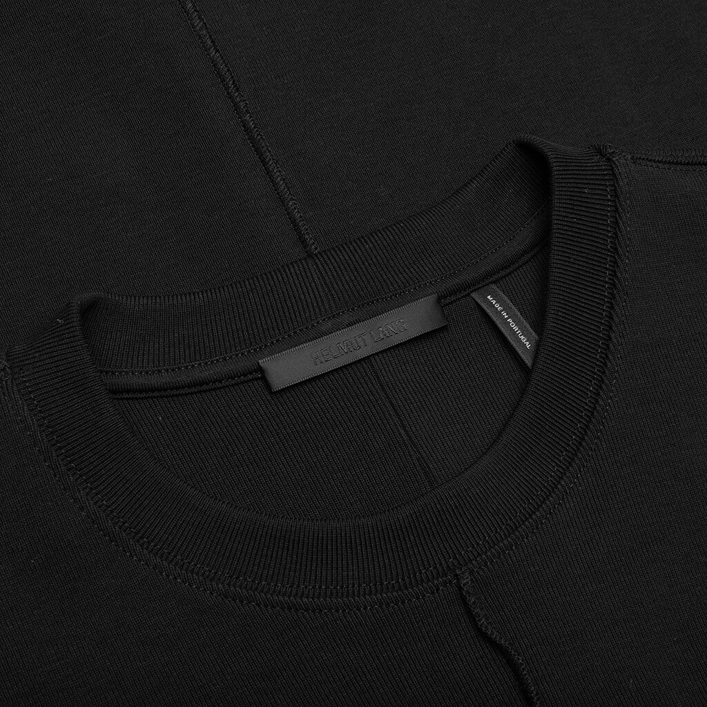 Rib Knit Logo Tee - Black - Image 3