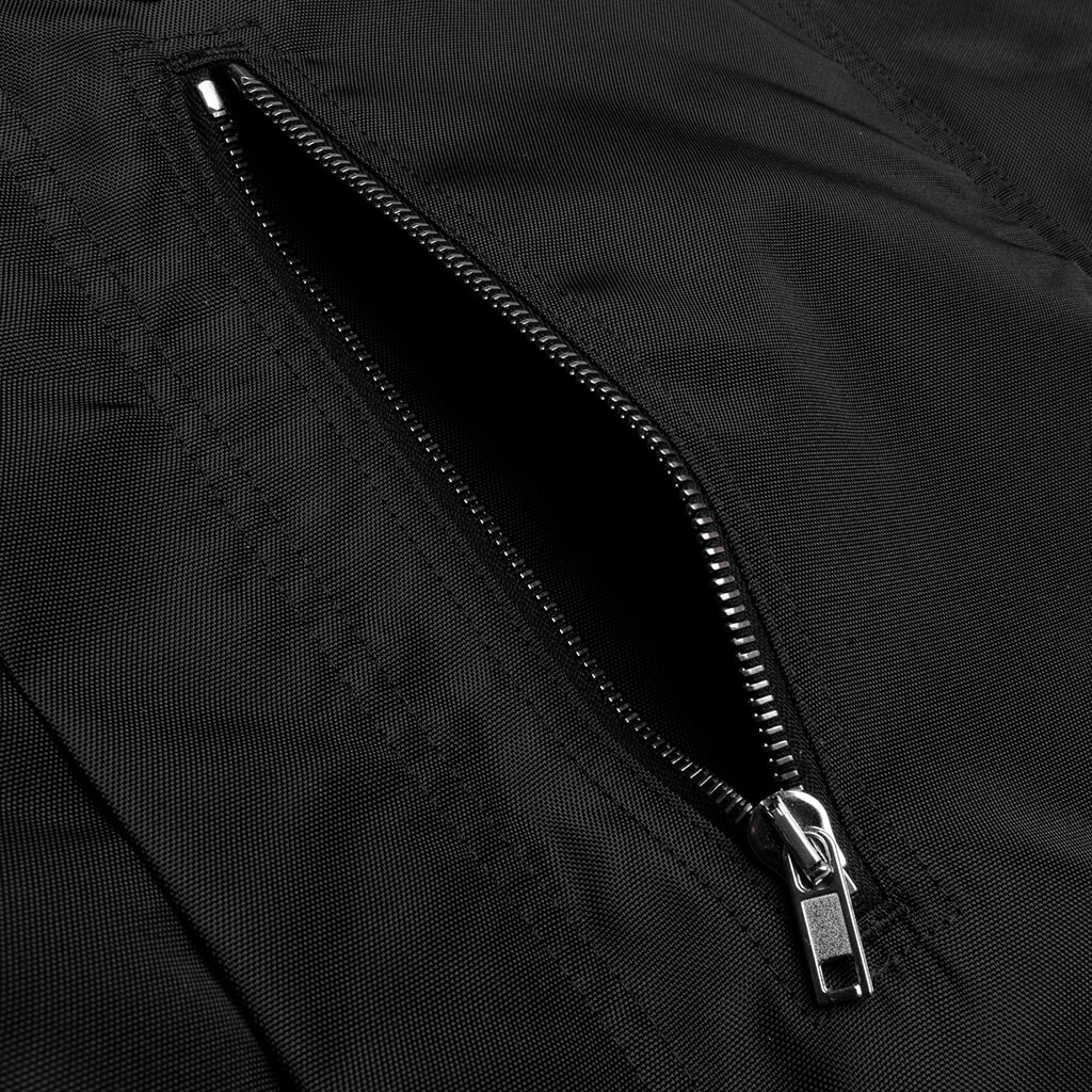 Concealed Zipfront Padded Jacket - Black - Image 4