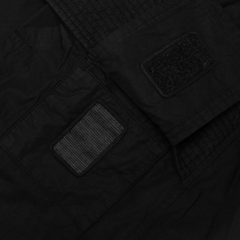 Creatch Wide Cargo Drawstring Pants - Black - Image 4