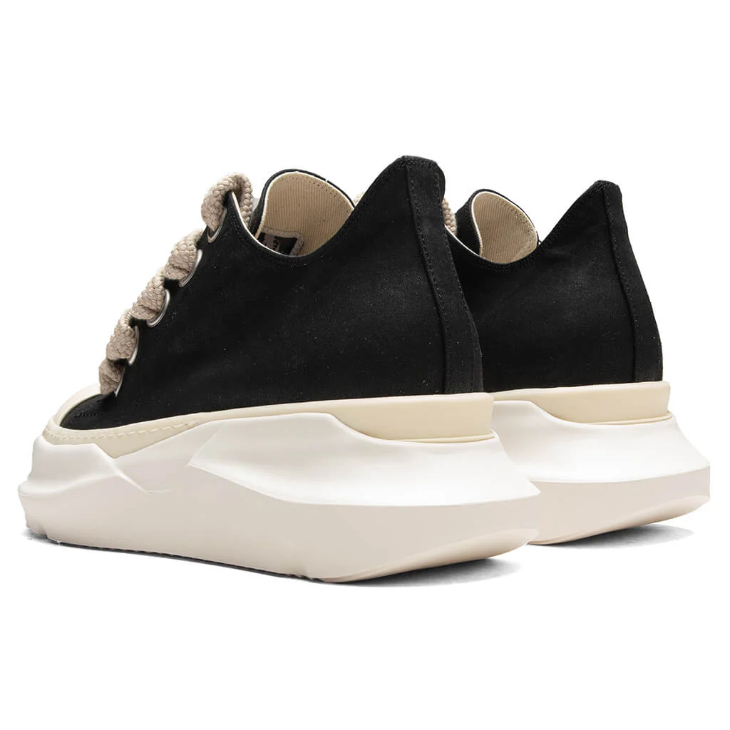 Denim Jumbo Laces Abstract Low Sneaks - Black/Milk - Image 3