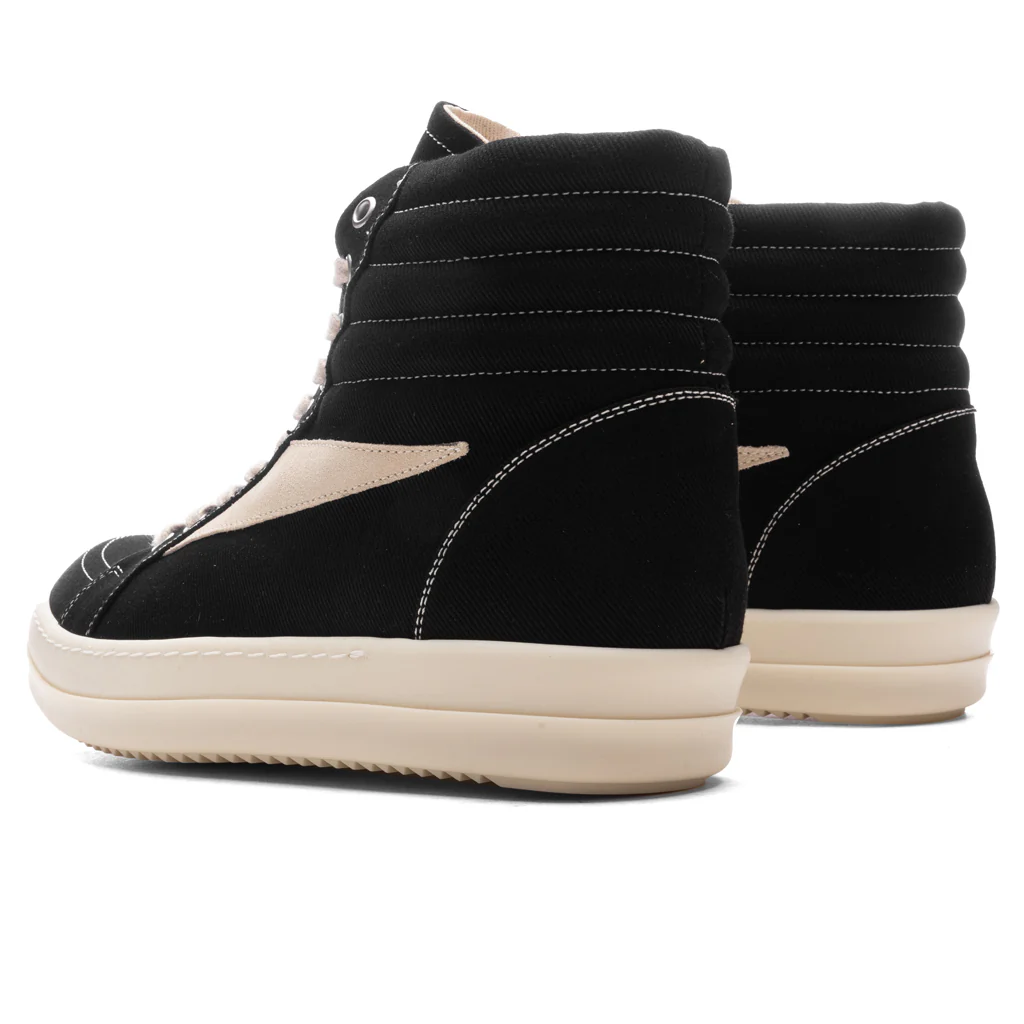 Scarpe in Denim Vintage High Sneakers - Black/Milk - Image 3