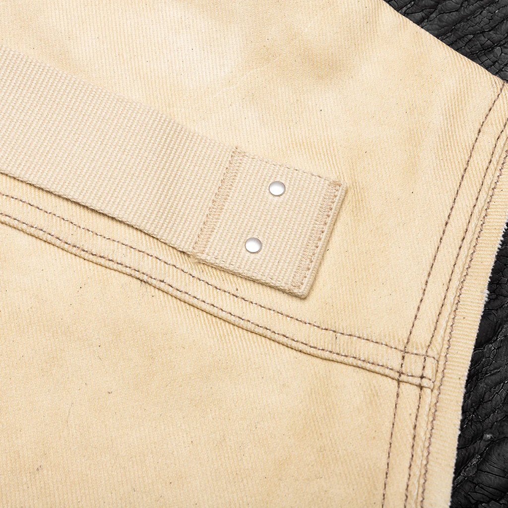 Sl Tommy Jumbo Sleeveless Denim Jacket - Parchment/Black - Image 5